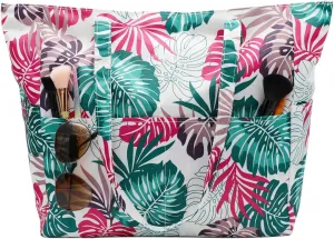 JNF Extra Large Beach Bag for Women Waterproof Foldable Pool Beach Tote Bags with Zipper for Swim Gym Travel Daily