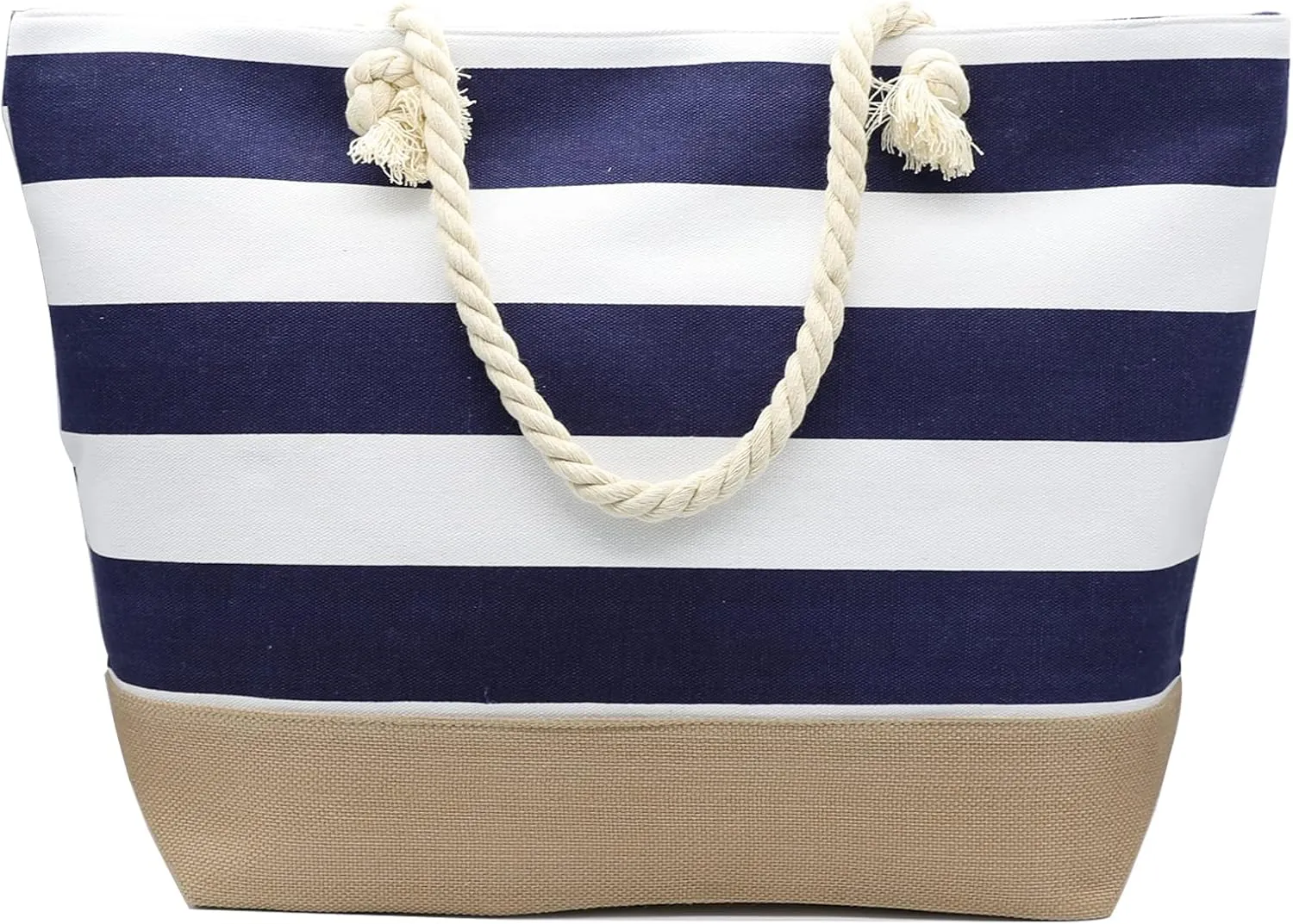 JNF Extra Large Canvas Beach Bags for Women Shoulder Bag Beach Tote Bag with Cotton Rope Handles
