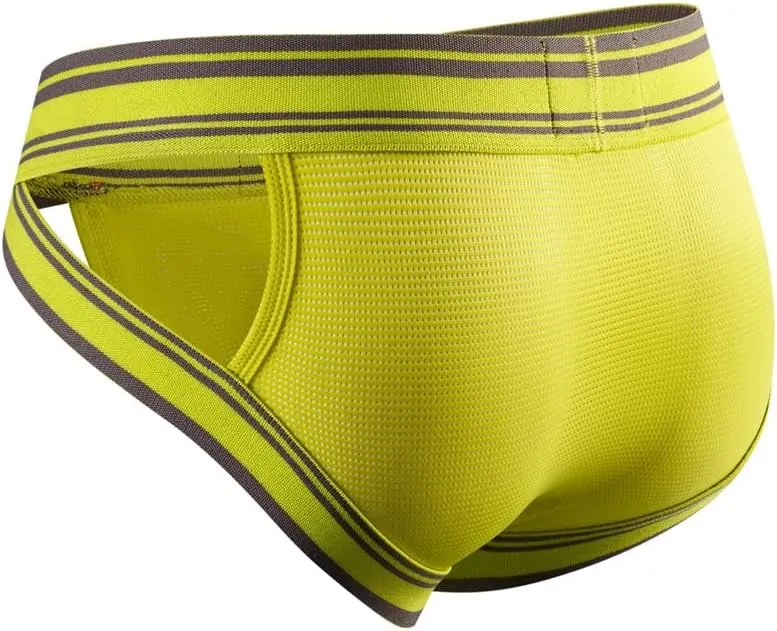 JOCKMAIL Mesh Athletic Supporters Mens Briefs Underwear Comfort Male Underwear for Gym Sport