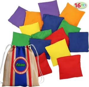 JOYIN 16 Cornhole Bean Bags for Tossing (4.7” x 4.7”), Durable Nylon All-Weather Game, Includes 15 Bean Bags and a Carry Bag, Cornhole Game Set, Party Supplies for Kids & Adults