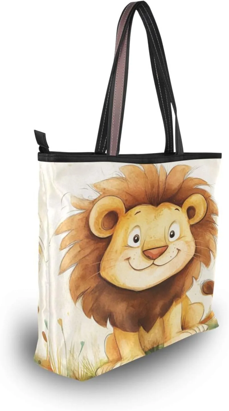 JSTEL Tote Bag for Women with Zipper,Polyester Tote Purse Holiday Tote Bag Work Handbag Women Gift