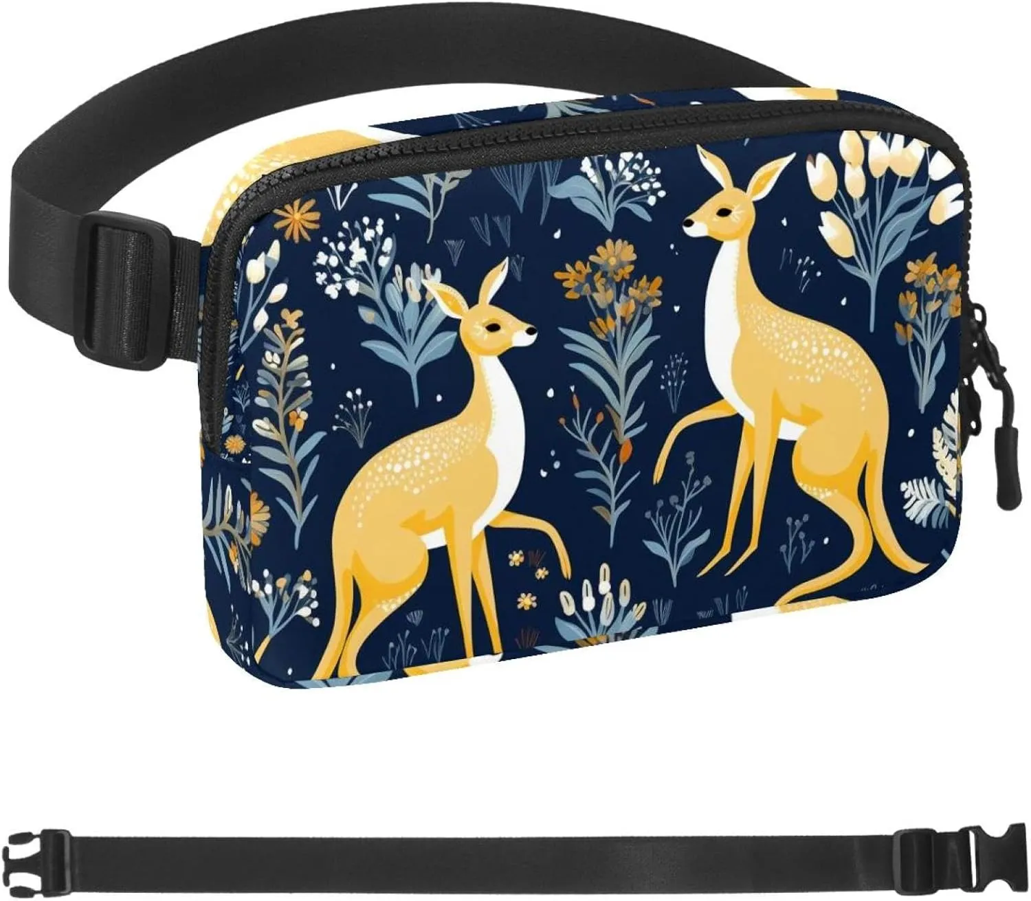 Jungle Kangaroo-1549 Crossbody Fanny Pack for Men&Women,Belt Bag for Travel Casual Walking Running Hiking Cycling