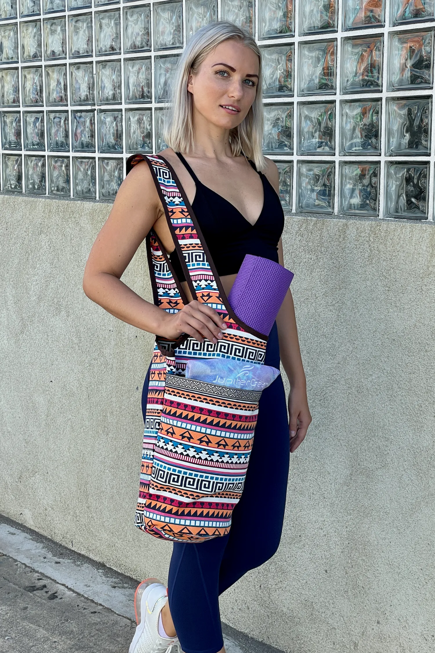 JupiterGear Yoga Mat Carrying Tote Bag with Large Size Pockets | Multipurpose and Fit Most Size Mats