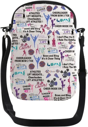 JYTAPP Cheerleading Cheer Crossbody Bag Cheerleader Gift Crossbody Purse Cheer Team Gift Cheer Lover Gift