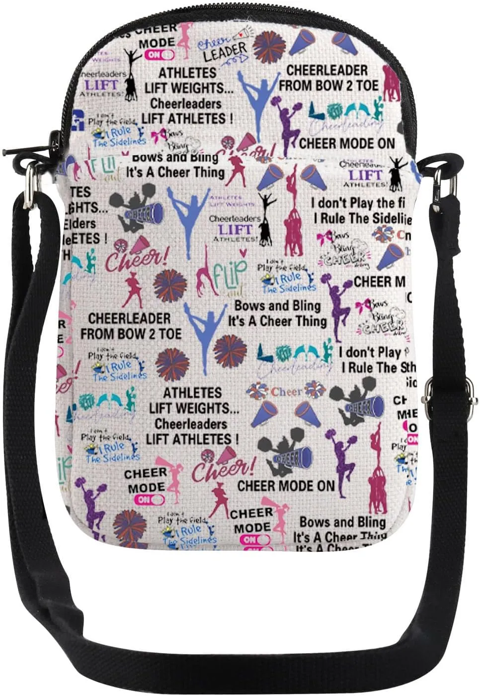 JYTAPP Cheerleading Cheer Crossbody Bag Cheerleader Gift Crossbody Purse Cheer Team Gift Cheer Lover Gift