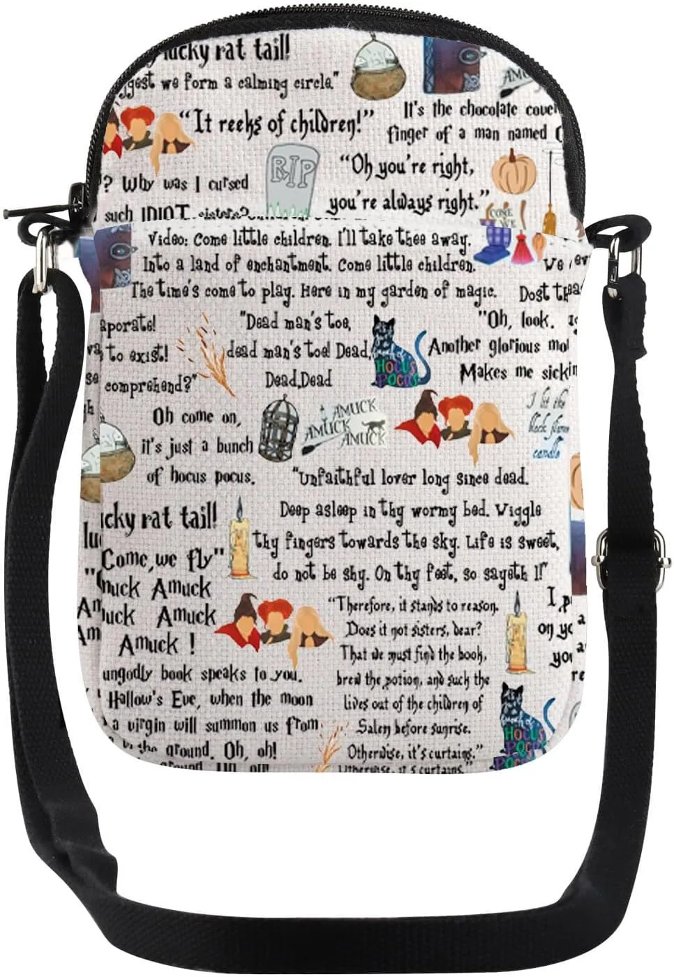 JYTAPP Hocus Inspired Crossbody Bag Crazy Witch Movies Crossbody Bag Pocus Amucks Horror Sisters Gifts Witch Lovers Gifts