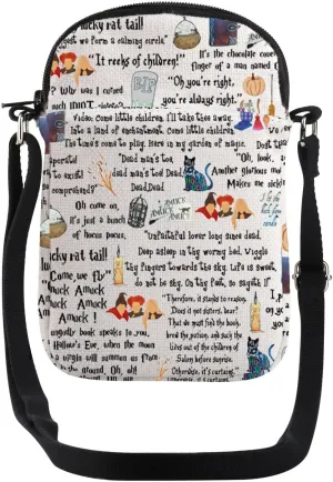 JYTAPP Hocus Inspired Crossbody Bag Crazy Witch Movies Crossbody Bag Pocus Amucks Horror Sisters Gifts Witch Lovers Gifts