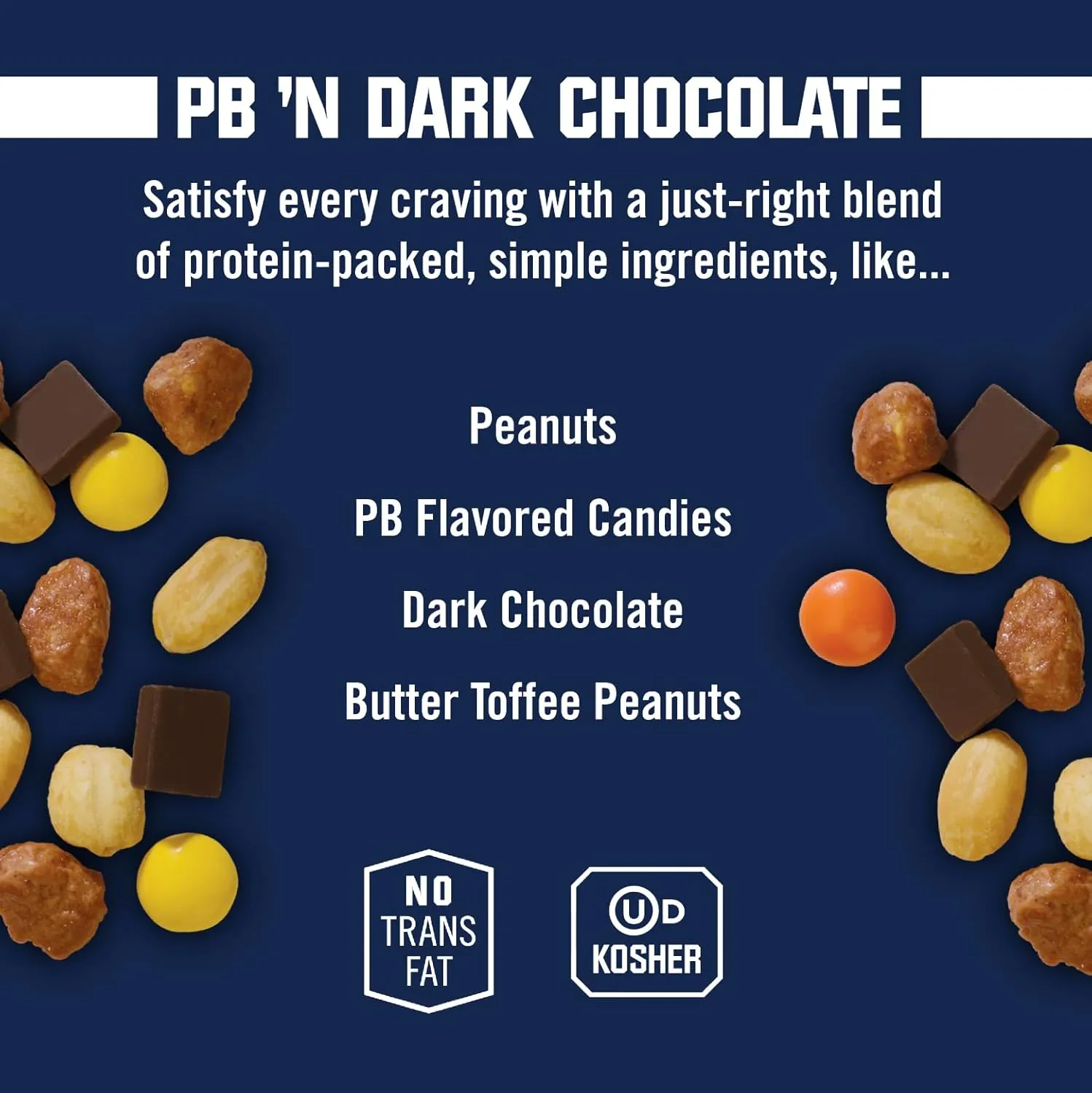 Kar's Nuts Peanut Butter 'N Dark Chocolate Trail Mix Snacks - Roasted Peanuts, Peanut Butter Candies, Dark Chocolate & Butter Toffee Peanuts, 12 oz Resealable Pouch (Pack of 6)