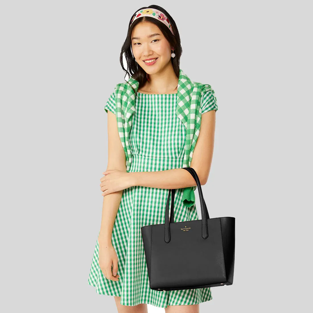 KATE SPADE Staci Medium Tote Black RS-KG473
