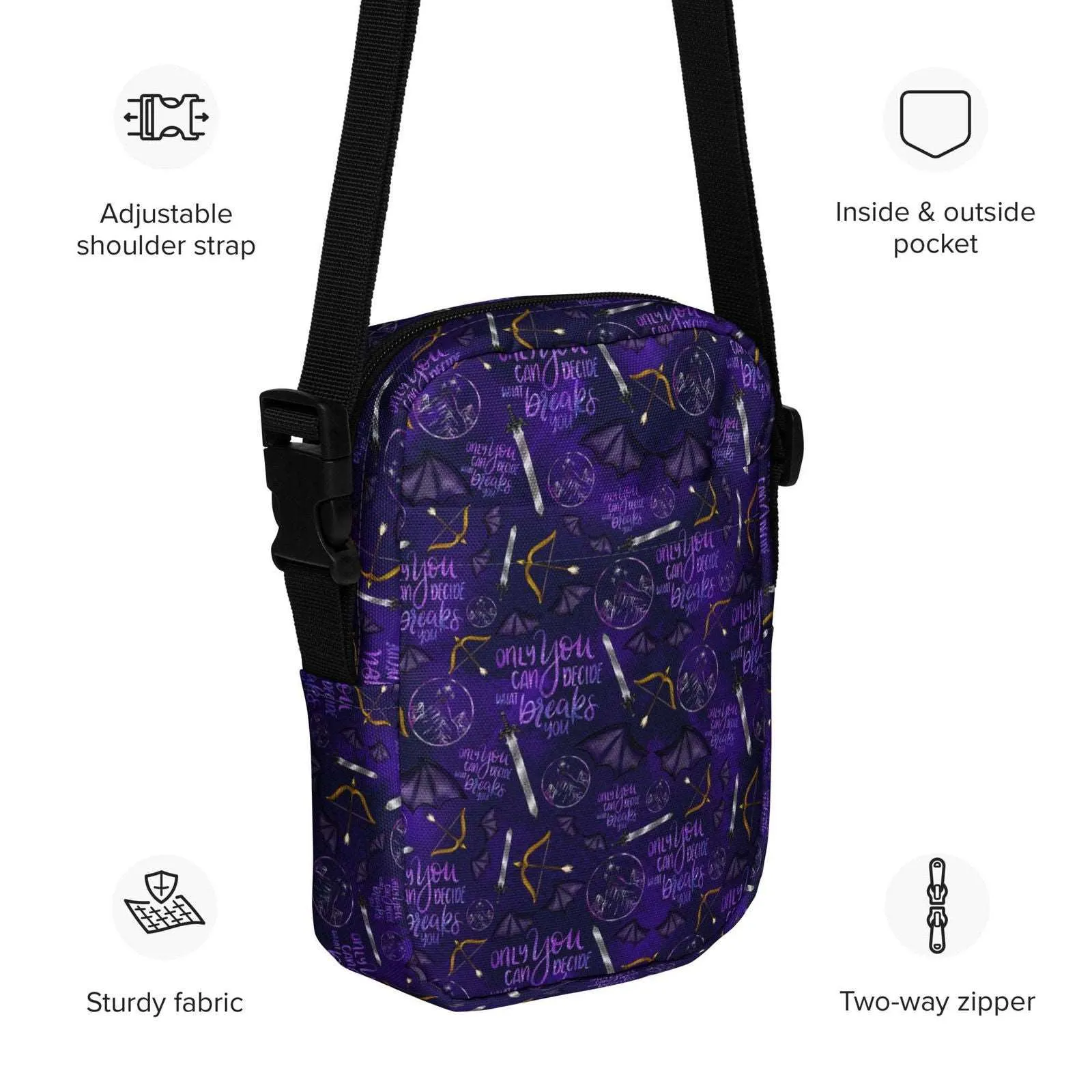 Kindle Crossbody Bag | ACOTAR Night Court | SJM Bookish Merch