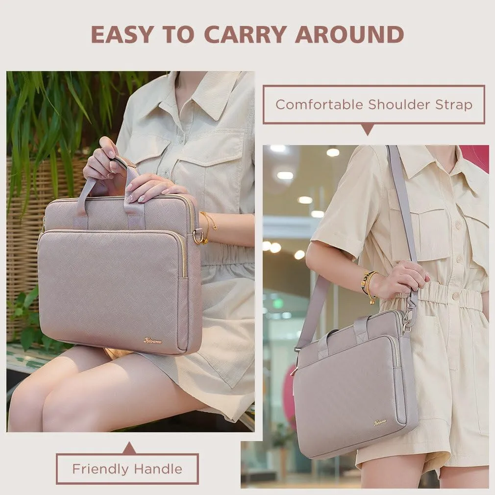 KIZUNA Laptop Sleeve Case 15.6 Inch Computer Shoulder Bag for for MacBook Air 15 M2/MacBook Pro M1 M2 Max/16 Lenovo Legion Slim 5i Gen 8/16" IdeaPad Slim 5/Gaming 3i/HP Envy x360 15/Dell XPS 15,Khaki