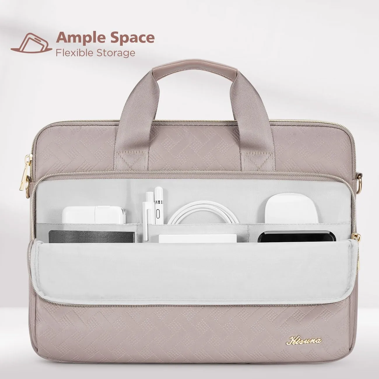 KIZUNA Laptop Sleeve Case 15.6 Inch Computer Shoulder Bag for for MacBook Air 15 M2/MacBook Pro M1 M2 Max/16 Lenovo Legion Slim 5i Gen 8/16" IdeaPad Slim 5/Gaming 3i/HP Envy x360 15/Dell XPS 15,Khaki