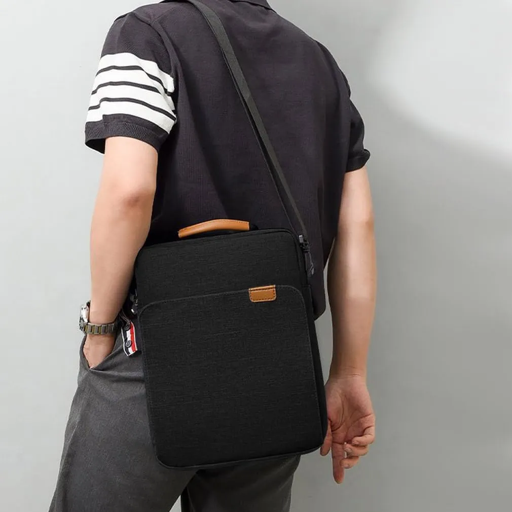 KIZUNA Tablet Sleeve Case 10 Inch Shoulder Bag for 11" iPad Pro M4 M2/11 10.5" 10.9" iPad Air M2/ 10.9" iPad 10 9 8/10" Surface Go 3/ Samsung Galaxy Tab A8/10.5" Galaxy Tab S6,Black