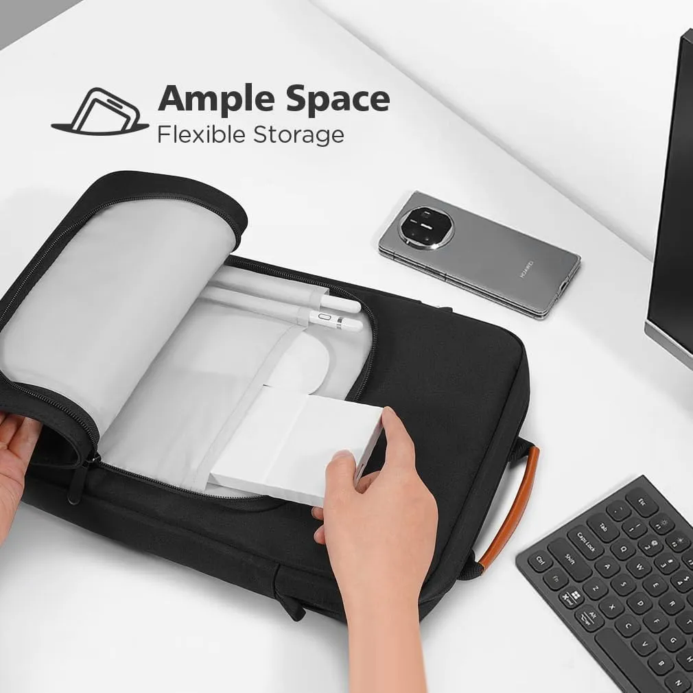 KIZUNA Tablet Sleeve Case 10 Inch Shoulder Bag for 11" iPad Pro M4 M2/11 10.5" 10.9" iPad Air M2/ 10.9" iPad 10 9 8/10" Surface Go 3/ Samsung Galaxy Tab A8/10.5" Galaxy Tab S6,Black