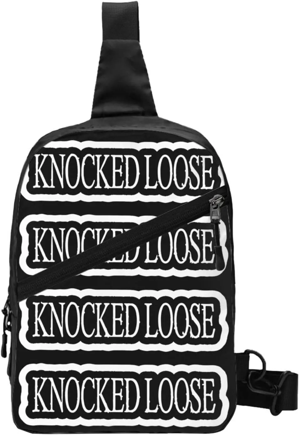 Knocked Music Loose Foldable Crossbody Sling Bags Shoulder Chest Backpack Lightweight Handbag for Cycling Hiking