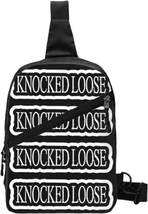 Knocked Music Loose Foldable Crossbody Sling Bags Shoulder Chest Backpack Lightweight Handbag for Cycling Hiking