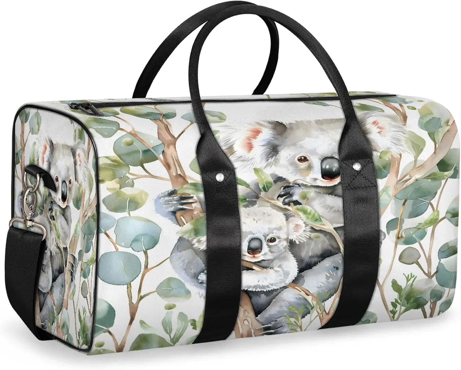 Koala Travel Duffle Bag, Sports Gym Bags for Women Men, Carry On Weekender Overnight Workout Airplane Trips Bag