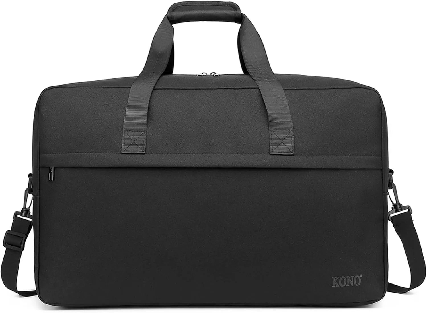 Kono Travel Duffel Bag 48L Large Carry-on Bag Sports Tote Gym Bag Weekender Overnight Bags for Men Women 21.65"x13.78"x9.84" Black