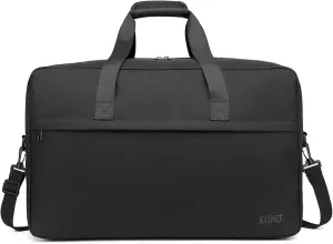 Kono Travel Duffel Bag 48L Large Carry-on Bag Sports Tote Gym Bag Weekender Overnight Bags for Men Women 21.65"x13.78"x9.84" Black