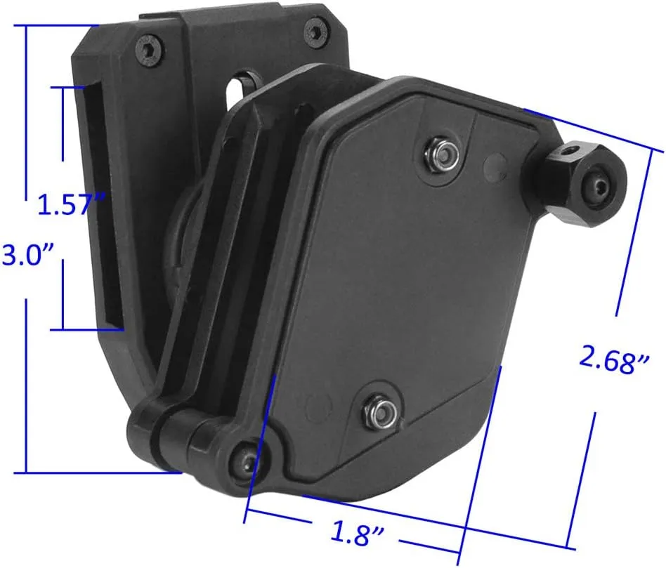 KRYDEX IPSC USPSA IDPA 3-Gun Shooting Belt & 4 pcs Speed Pistol Mag Pouches