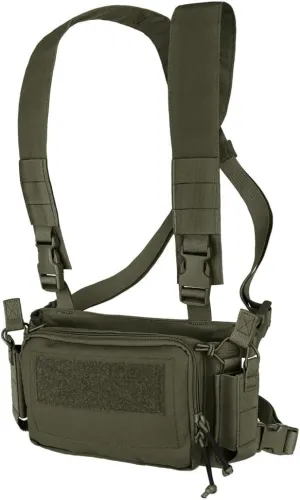 KRYDEX Tactical Chest Rig with Triple 5.56/7.62 Mag Pouch Insert 9mm Mag Pouches and X Harness