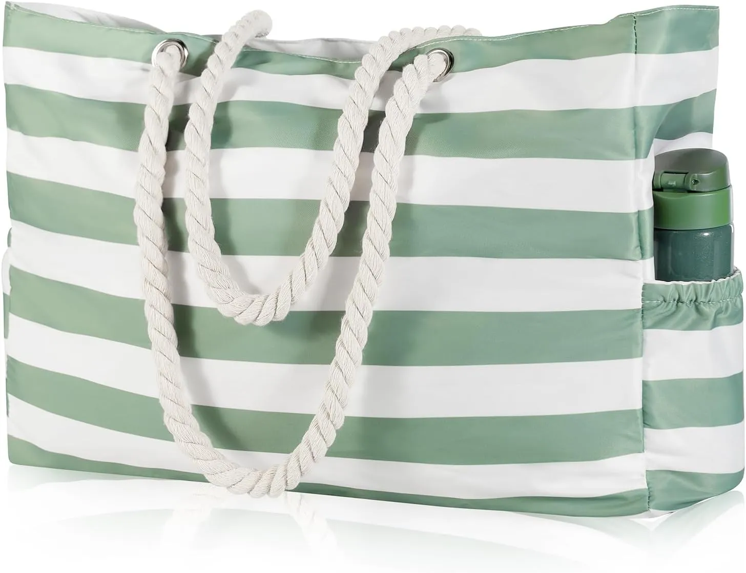 KUAK Beach Bag, Large Beach Bags for Women Waterproof Sandproof Beach Tote Bag with Zipper and Pockets for Pool Family