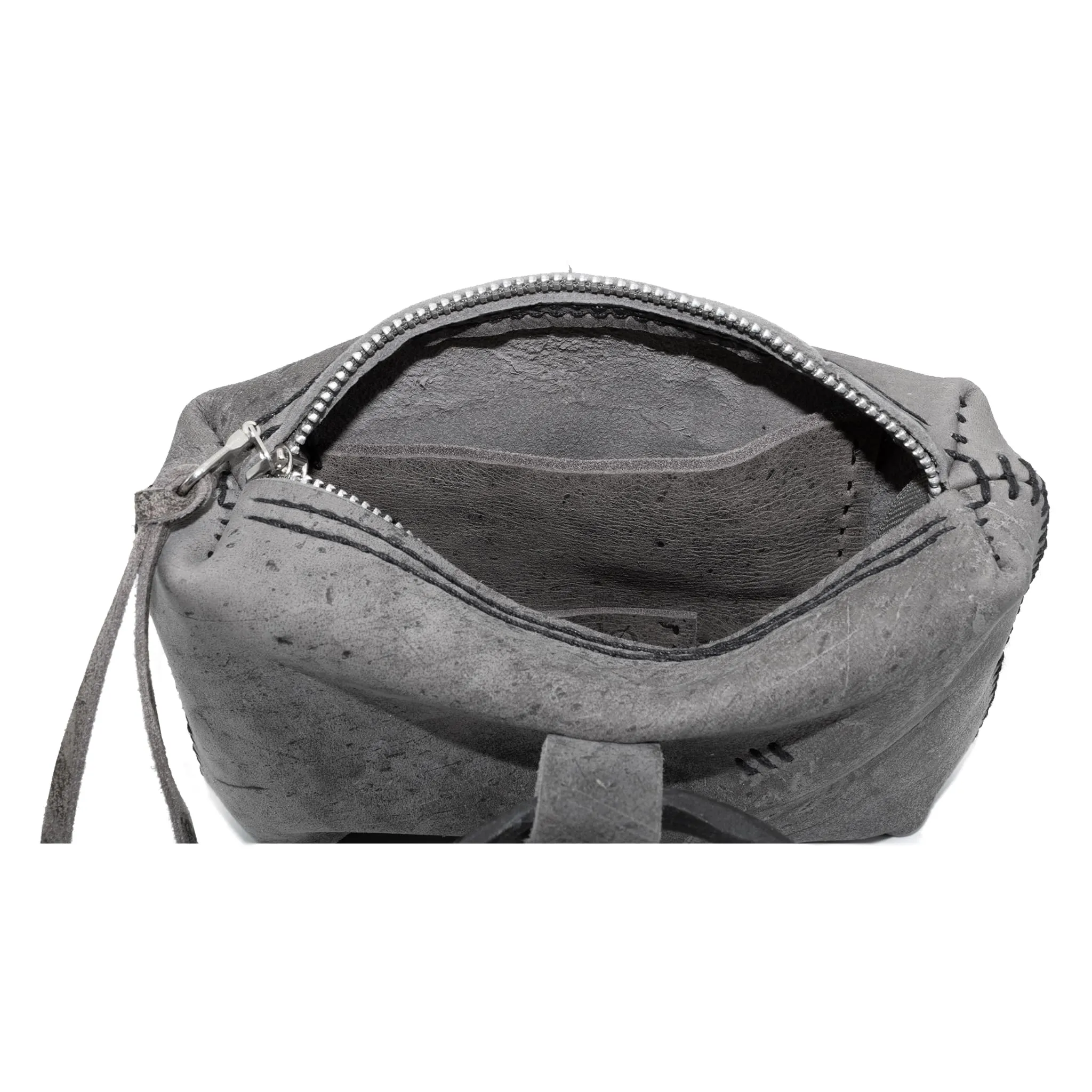 kudu leather pouch bag - sample -