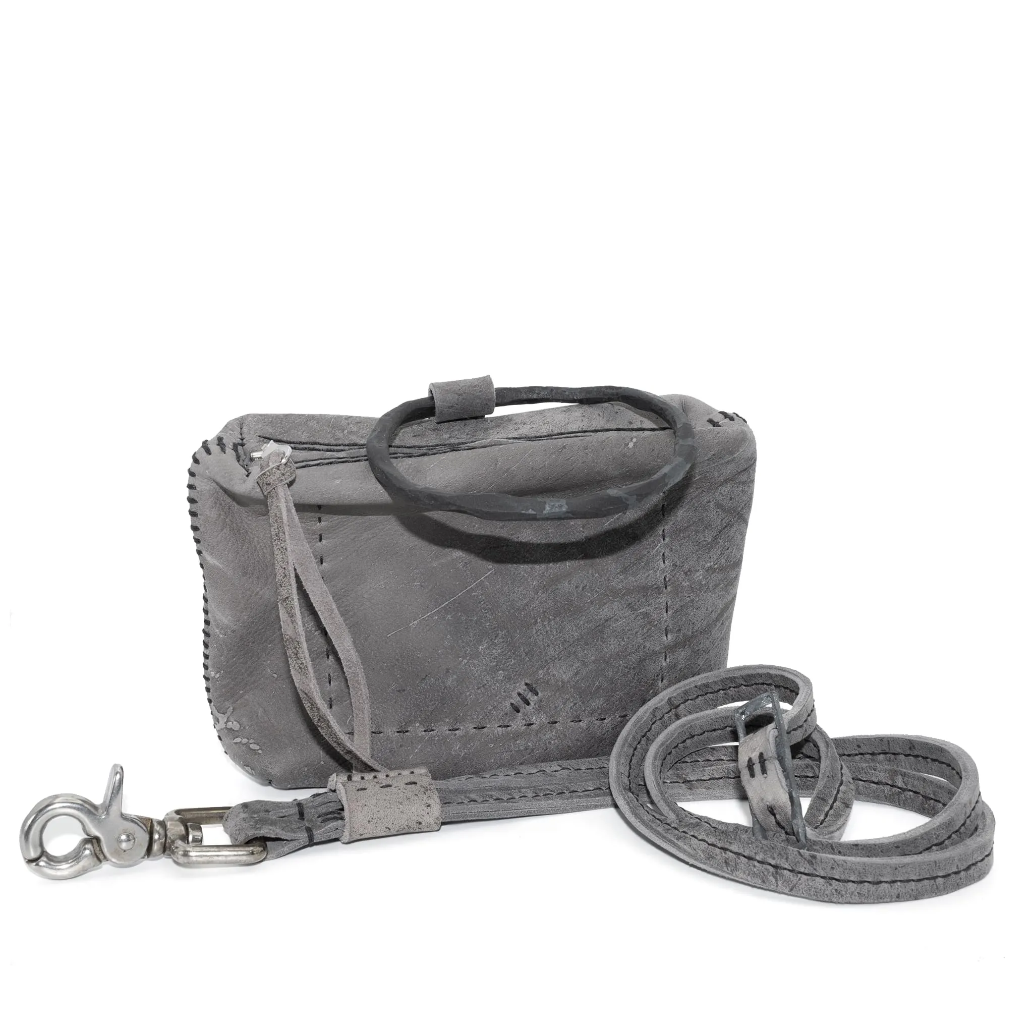 kudu leather pouch bag - sample -