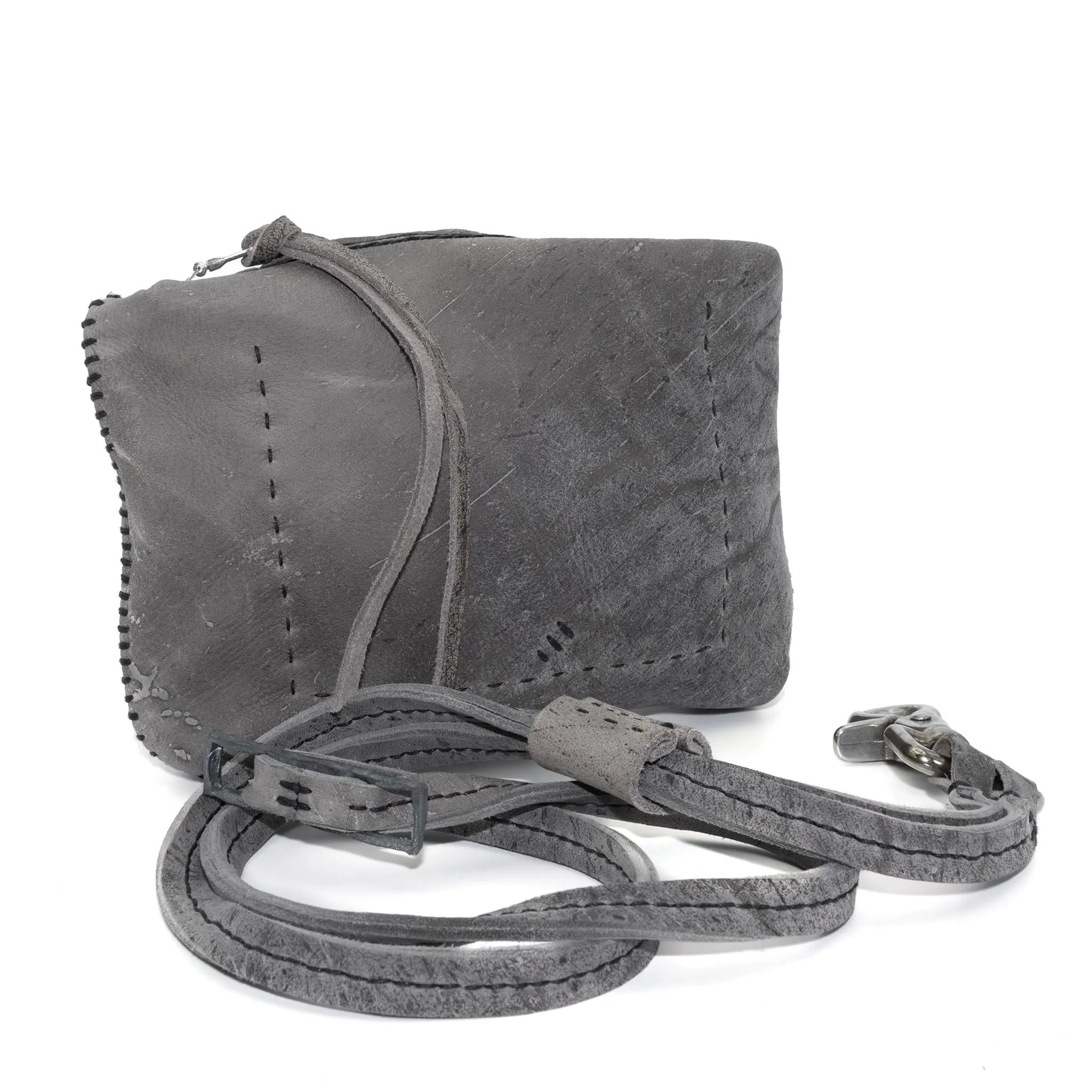 kudu leather pouch bag - sample -