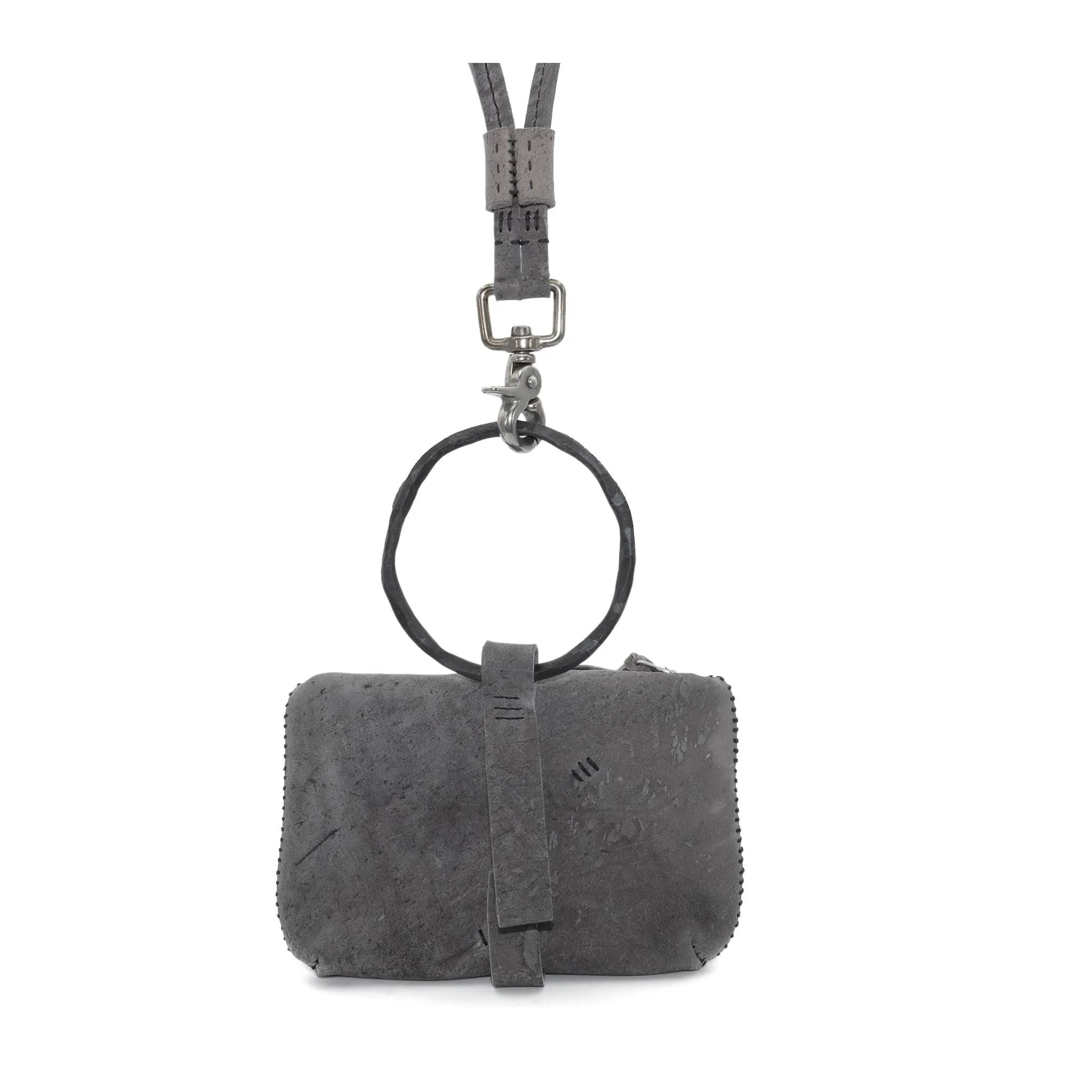 kudu leather pouch bag - sample -