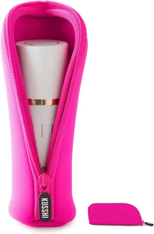 KUSSHI Neoprene Mini Makeup Pouch for Purse and Travel - Small Travel Pouch for Delicate Bottles and Beauty Items - For Foundations, Serums, Perfumes and More - Small Purse Pouch (Size M, Pink)