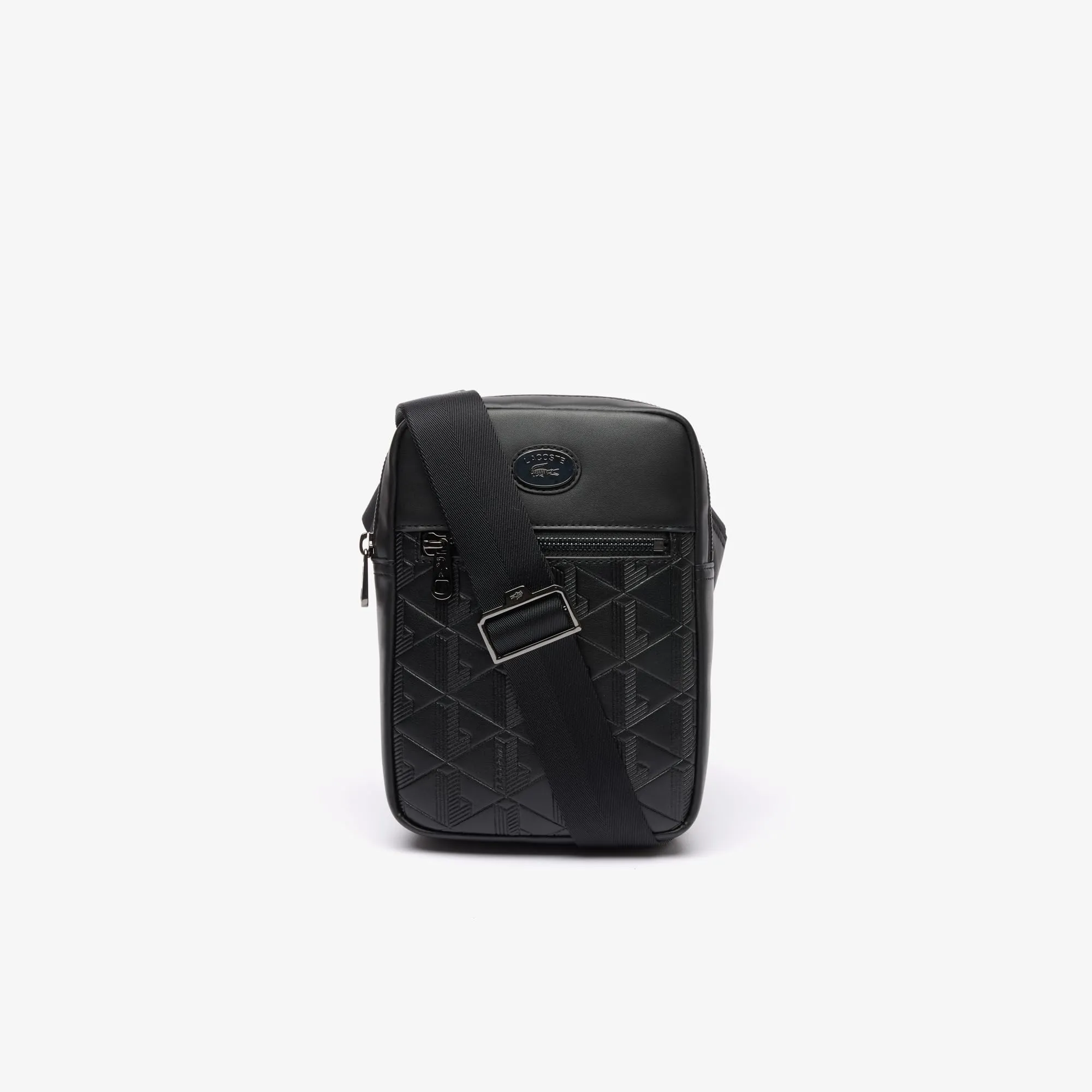 Lacoste Men's Vertical Camera Bag, Black, One