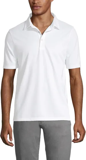 Lands' End Men's Short Sleeve Active Pique Polo