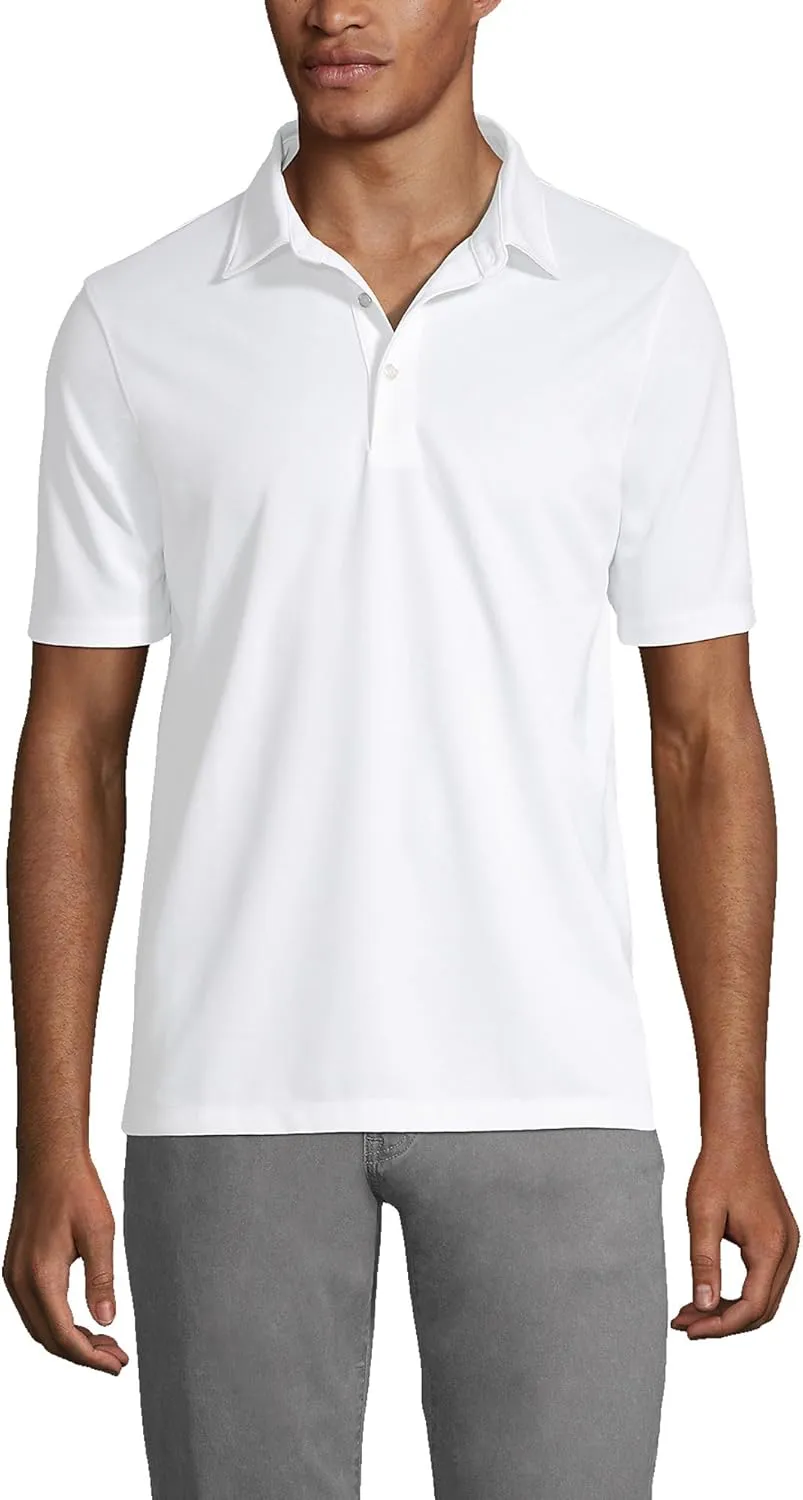 Lands' End Men's Short Sleeve Active Pique Polo