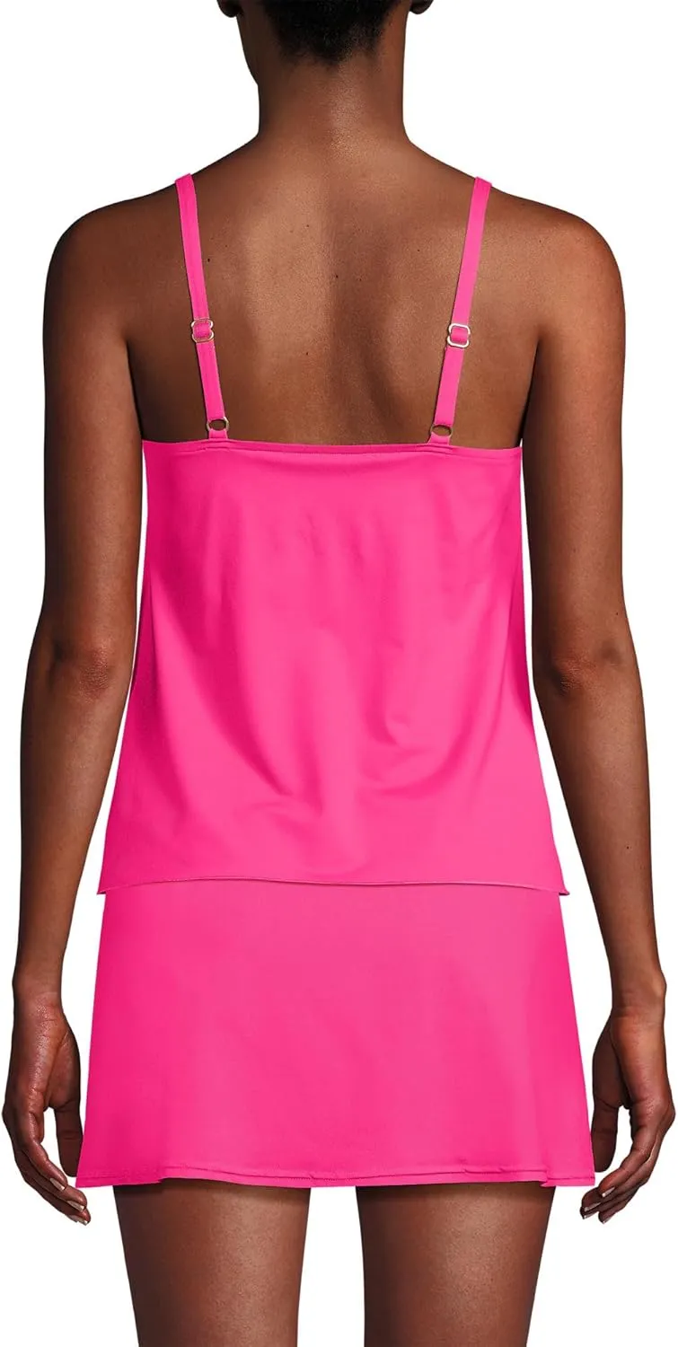 Lands' End Women's Tulip Hem Tankini Top