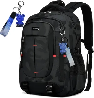 Laptop Backpack, Business Travel Backpack with Charging Slit for Men Womens, Anti Theft Water Resistant Computer Backpack Fits 15-17 Inch Laptop and Notebook black camouflage school bags