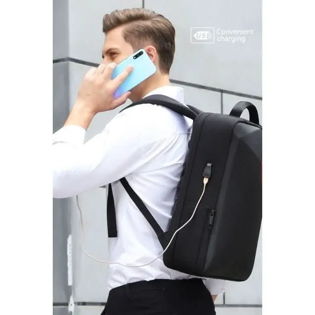 Laptop Backpack with Hardcase   USB Charging Port | Water Resistant