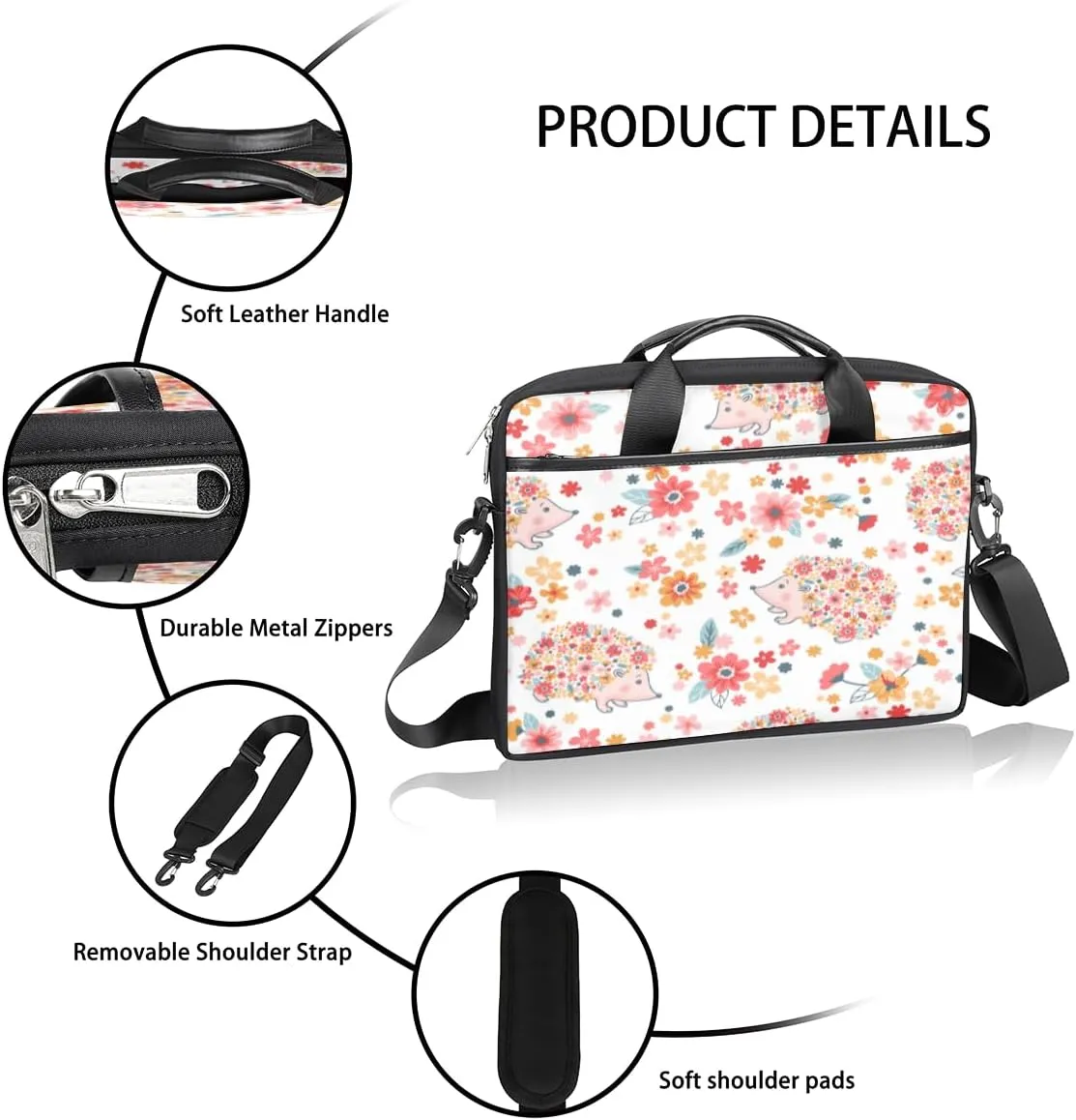 Laptop Bag 13-15 Inch Laptop Sleeve Case for Men Women Briefcase Messenger Bag Computer Shoulder Bag for Travel Work