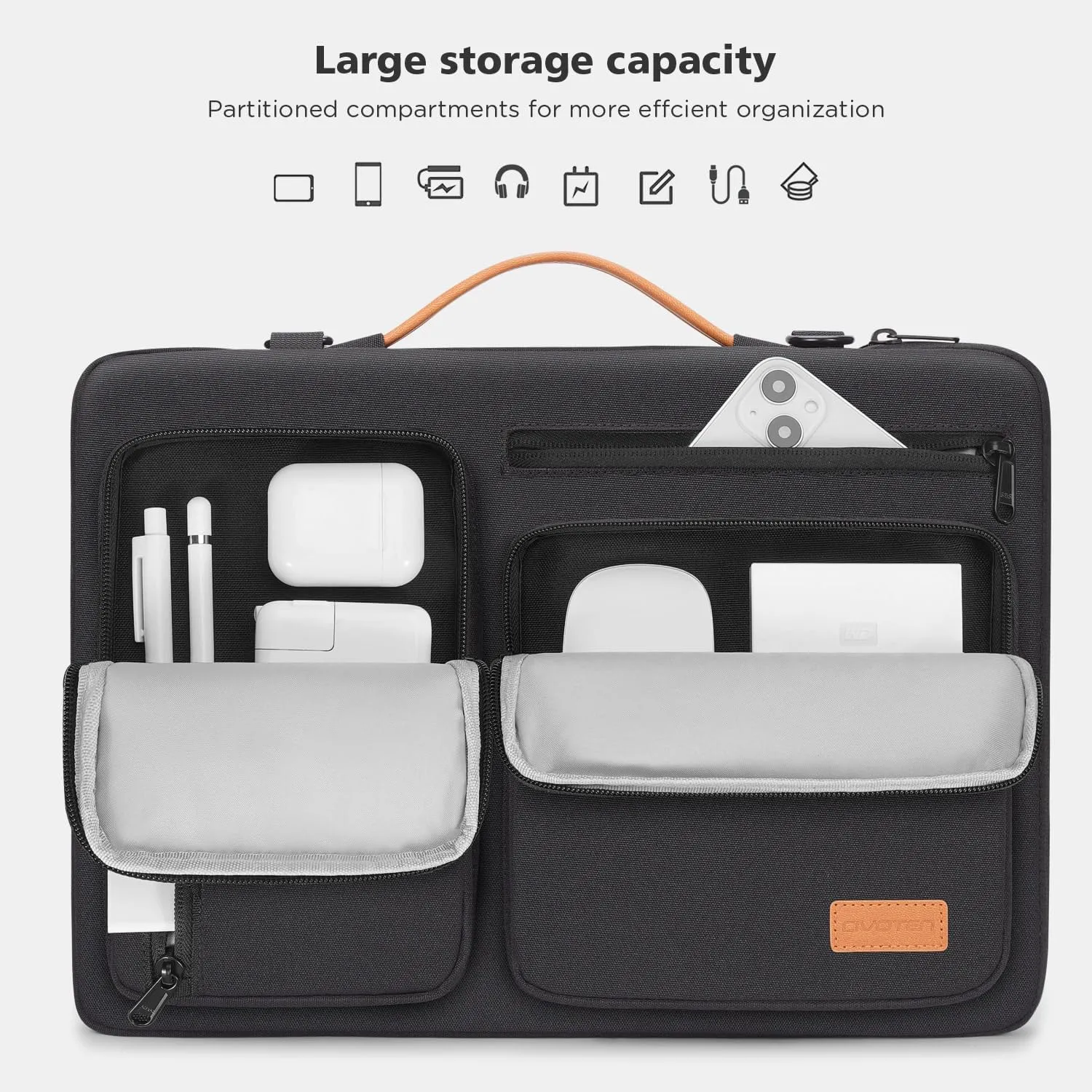 Laptop Bag Case 17 Inch Computer Shoulder Sleeve for 17.3" Lenovo Legion 5/5i /IdeaPad L340 /HP Gaming Pavilion 17/Dell G7 17/ENVY Laptop 17/LG gram 17/17.3" MSI 17/Acer/Asus,Black