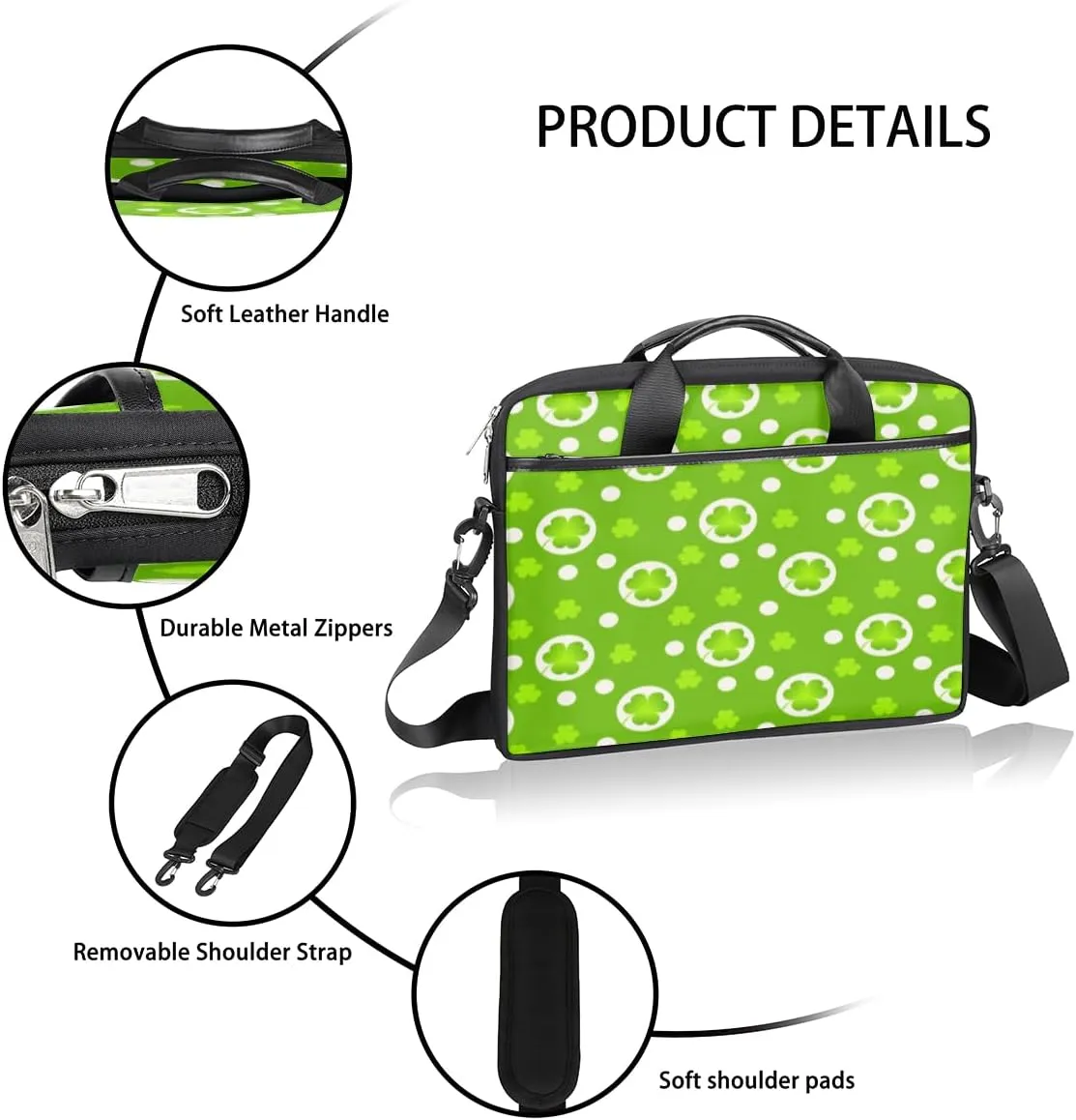 Laptop Bag Case Shoulder Messenger Carrying Bag 13 14 15 Inch Waterproof Computer Sleeve Cover