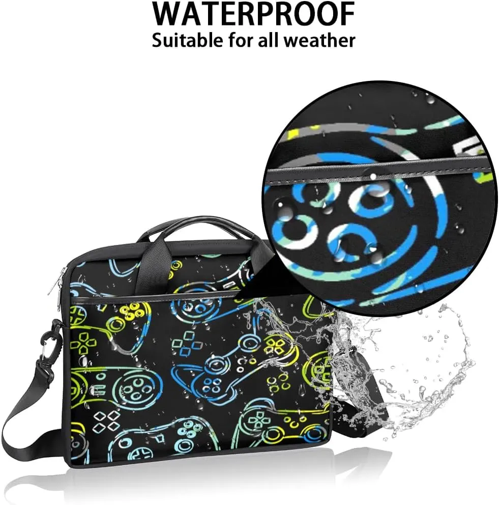 Laptop Bag for Women Men, 15.6 inch Messenger Shoulder Bags, Water Resistant Computer Bag Sleeve