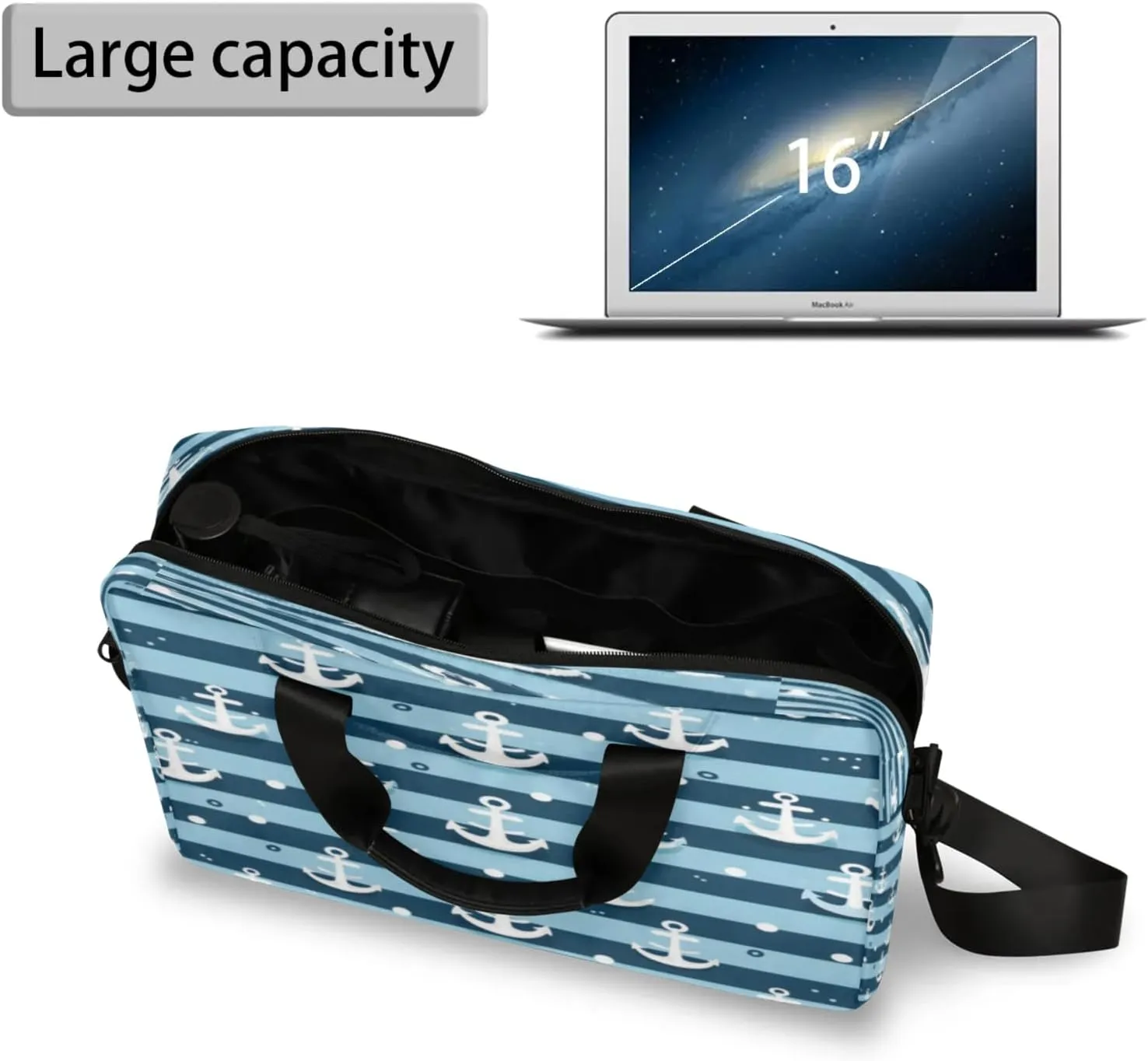 Laptop Carrying Case, Laptop and Tablet, Sleek Design, Water-Repellent Fabric, Business Casual, Casual Toploader