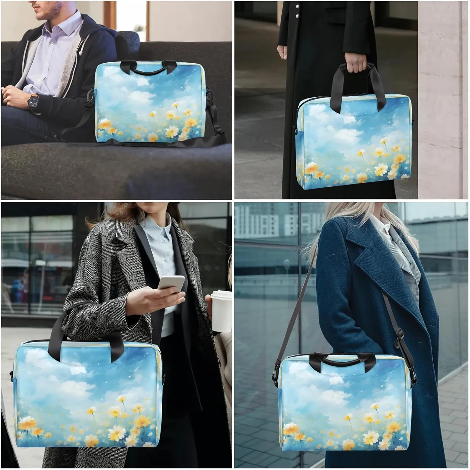 Laptop Carrying Case, Laptop and Tablet, Sleek Design, Water-Repellent Fabric, Business Casual, Casual Toploader