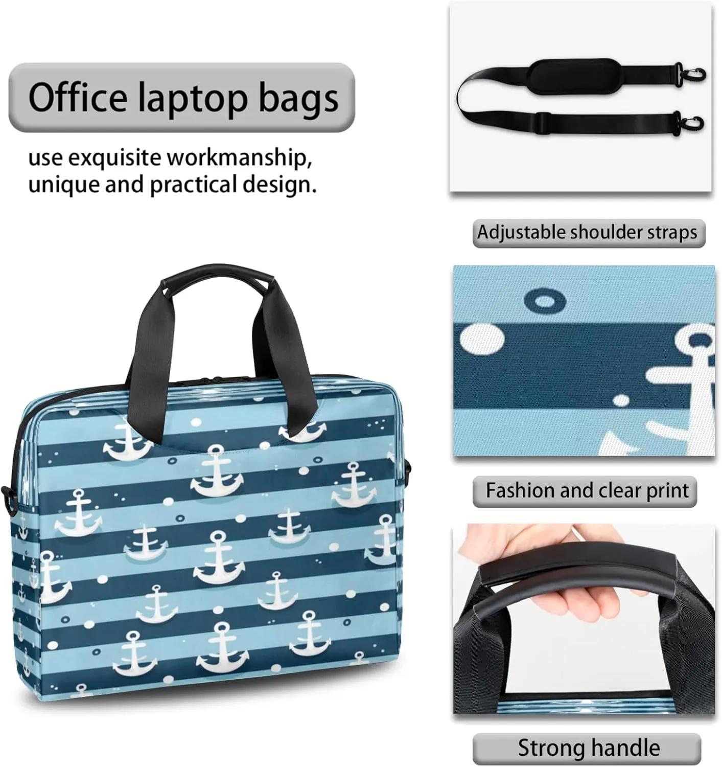 Laptop Carrying Case, Laptop and Tablet, Sleek Design, Water-Repellent Fabric, Business Casual, Casual Toploader