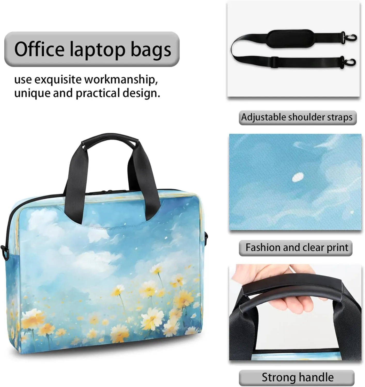 Laptop Carrying Case, Laptop and Tablet, Sleek Design, Water-Repellent Fabric, Business Casual, Casual Toploader