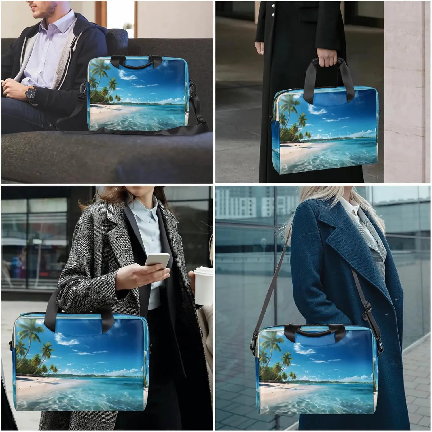 Laptop Carrying Case, Laptop and Tablet, Sleek Design, Water-Repellent Fabric, Business Casual, Casual Toploader