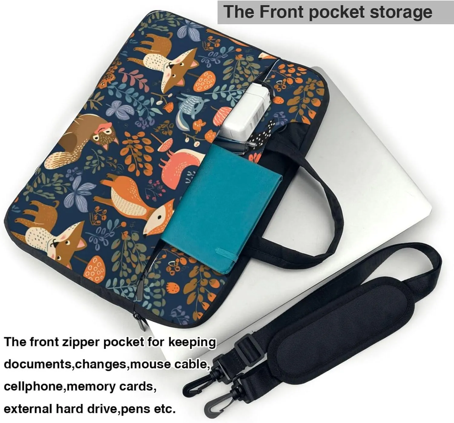 Laptop Crossbody Bag fit,Funny Pumpkin Laptop Briefcase, Suitable for teachers students Office Workers