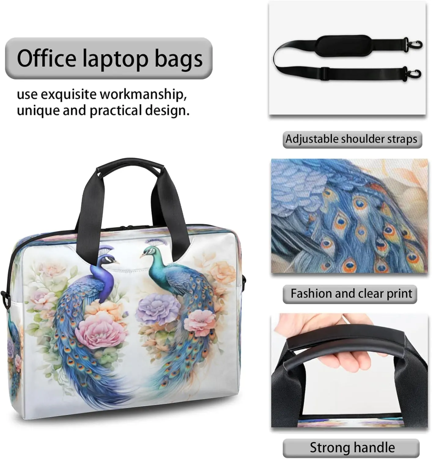 Laptop Shoulder Bag Compatible with Handle, Messenger Shoulder Case for Laptop or Tablet, Laptop Carrying Case