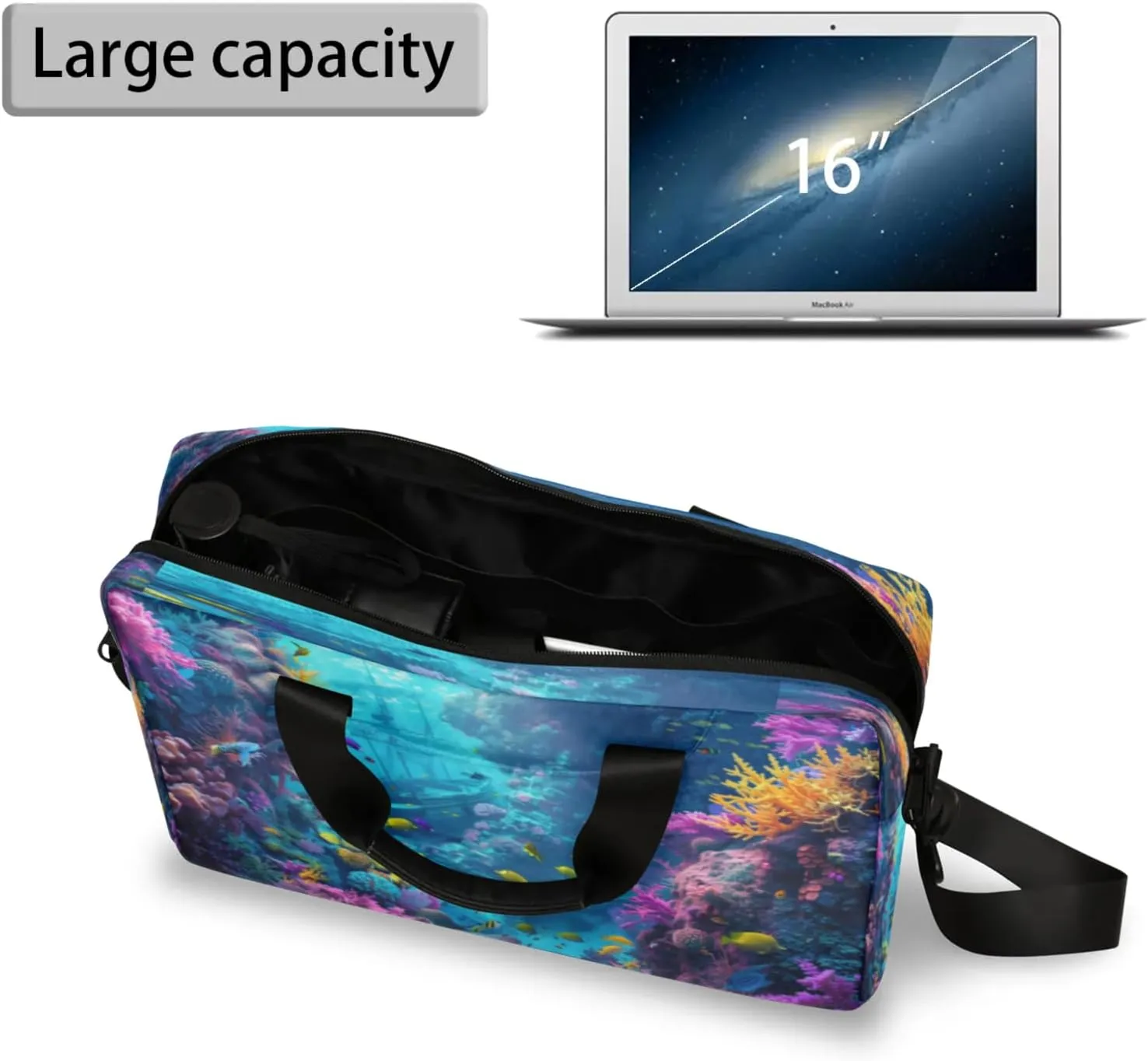 Laptop Shoulder Bag Compatible with Handle, Messenger Shoulder Case for Laptop or Tablet, Laptop Carrying Case