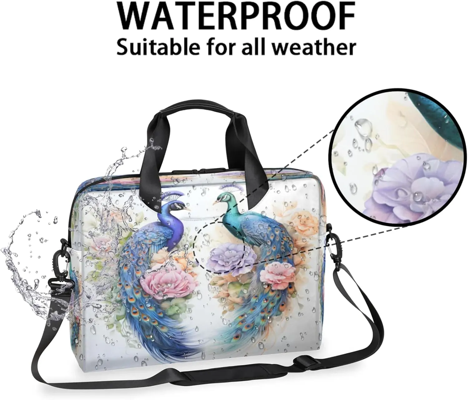 Laptop Shoulder Bag Compatible with Handle, Messenger Shoulder Case for Laptop or Tablet, Laptop Carrying Case